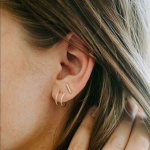 Tiny Twist Earrings in Sterling Silver